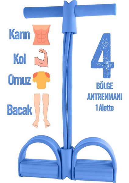 6lı Set Body Trimmer + Pilates Lastiği Seti Mekik Kürek Çekme Spor Kondisyon Egzersiz Aleti Mavi fırsatları