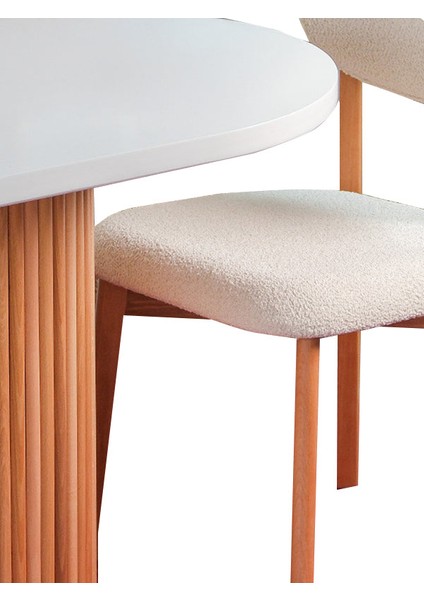 Marsilya Iskandinav Natural Ahşap Masa Sandalye Takımı 90X130 modelleri