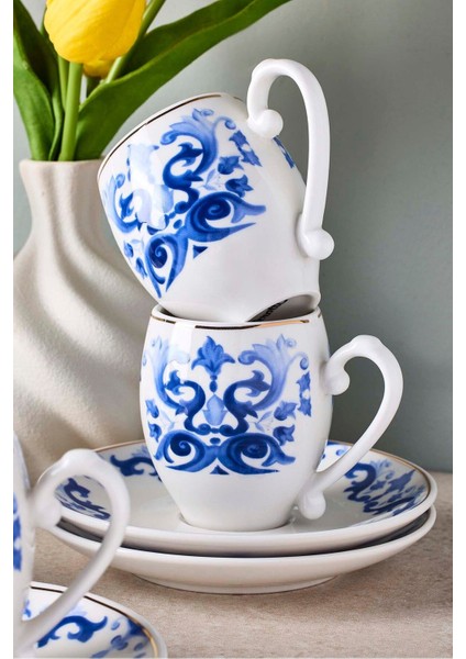 Mavişehir 6 Kişilik Porselen Kahve Fincanı Takımı modelleri