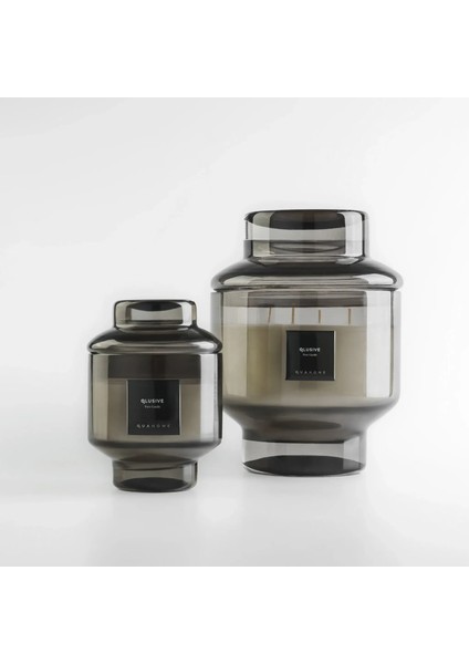 Lois Cam Kapaklı Antrasit Mum 350 gr modelleri