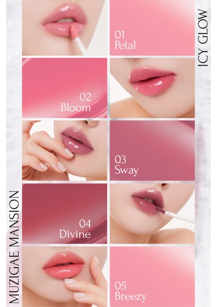 Uzun Süre Parlak Görünüm Sunan Lip Gloss MUZIGAE MANSION Icy Glow (11 Tannin) indirimleri