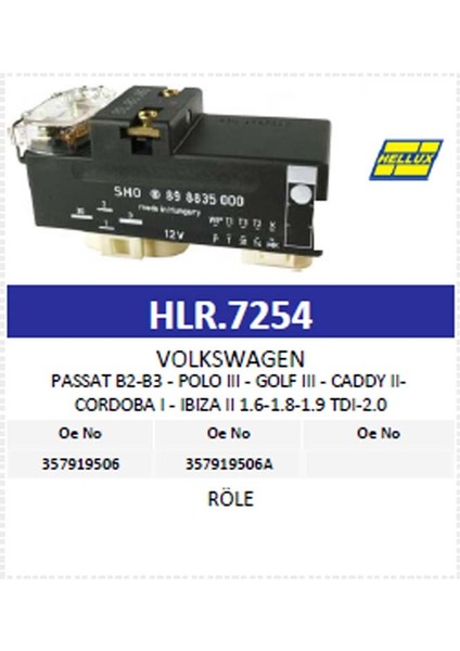 Röle 14 Pın'li - Klimasız Araçlar Için Vw Passat B modelleri