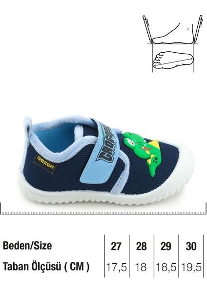 Erkek Çocuk Kışlık Tek Cırt Cırtlı Ayarlanabilir Rahat Taban Ev, Bahçe, Okul, Kreş Panduf Ayakkabı fiyatları