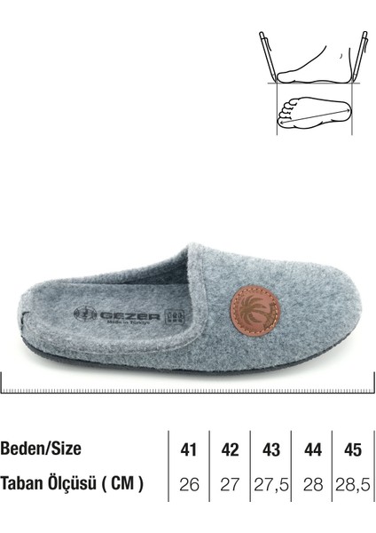 Erkek Kışlık Keçe Çıkarılabilir Iç Taban Rahat Ev Bahçe Gondol Terlik fiyatları
