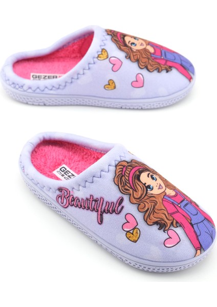 Kız Çocuk Kışlık Rahat Taban Ev Bahçe Gondol Terlik