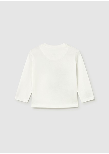 Krem Uzun Kollu Baskılı Erkek Bebek Tişört 2070 fiyatları