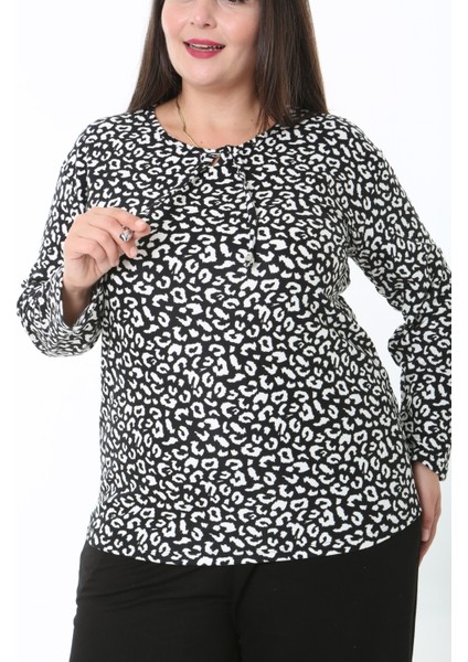 Kadın Desenli Likralı Yünlü Viskon Bluz fiyatları