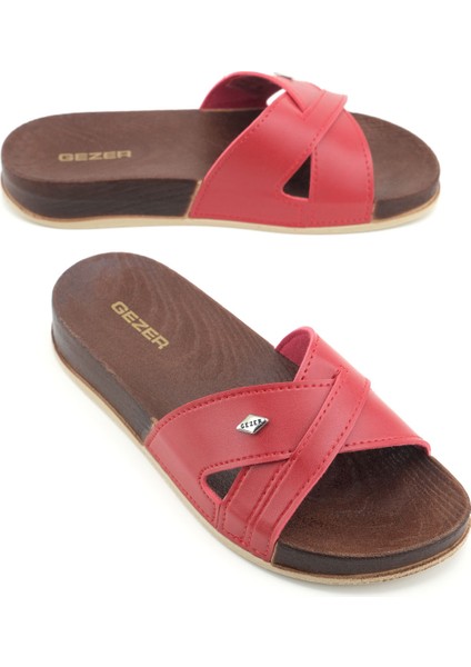 Kadın Yazlık Suni Deri Rahat Taban Günlük Terlik