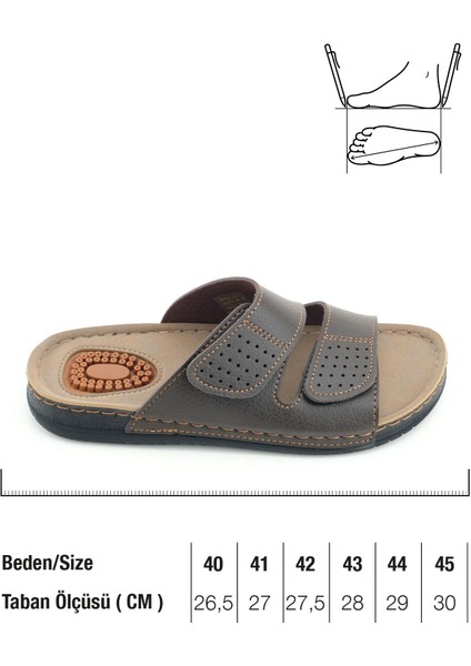Yazlık Iki Toka Ayarlanabilir Masaj Taban Erkek Terlik fiyatları
