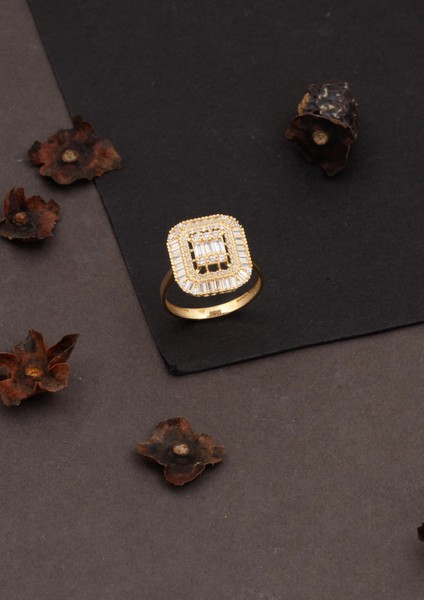 Safira 14 Ayar Altın Baget Yüzük modelleri