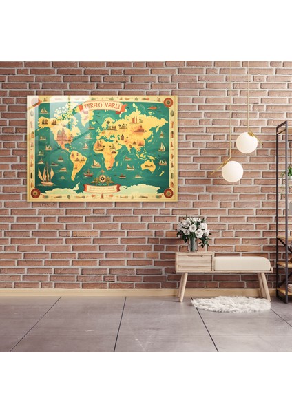 Dünya Haritası Cam Tablo - Dünya Haritası 2 Cam Sanatı Ev Dekorasyonu Cam Duvar Sanatı modelleri