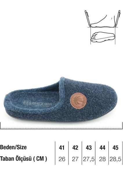 Erkek Kışlık Keçe Çıkarılabilir Iç Taban Rahat Ev Bahçe Gondol Terlik fiyatları