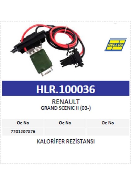 Kalorifer Rezistansı Renault Grand Scenıc Iı (03-) modelleri