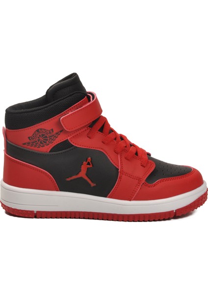 Kırmızı Bilek Boy Erkek Çocuk Sneaker Haykat Uzun F