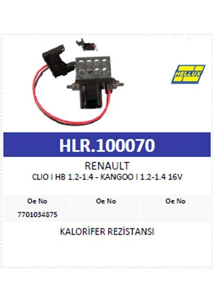 Kalorifer Rezistansı Renault Clıo I Hb 1.2-1.4 - K modelleri