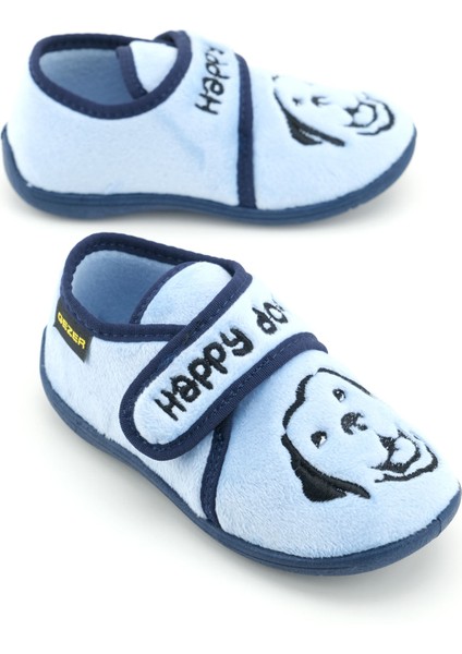 Erkek Çocuk Kışlık Tek Cırt Cırtlı Ayarlanabilir Rahat Taban Ev, Bahçe, Okul, Kreş Panduf Ayakkabı