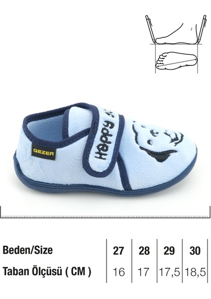 Erkek Çocuk Kışlık Tek Cırt Cırtlı Ayarlanabilir Rahat Taban Ev, Bahçe, Okul, Kreş Panduf Ayakkabı fiyatları