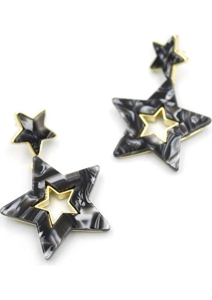 Yıldız Küpe - Siyah