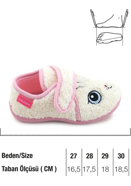 Kız Çocuk Kışlık Tek Cırt Cırtlı Ayarlanabilir Rahat Taban Ev, Bahçe, Okul, Kreş Panduf Ayakkabı fiyatları