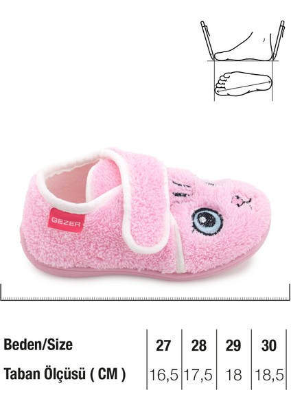 Kız Çocuk Kışlık Tek Cırt Cırtlı Ayarlanabilir Rahat Taban Ev, Bahçe, Okul, Kreş Panduf Ayakkabı fiyatları