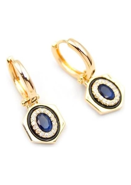 Taşlı Küpe - Mavi fiyatları