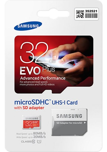 Evo plus 32GB Class 10 Microsdhc Adaptörlü Hafıza Kartı (MB‑MC32DA/TR) fiyatları