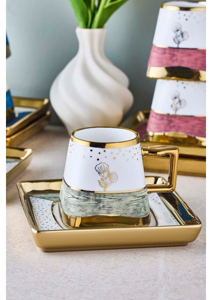 Ottoman 6 Kişilik Porselen Kahve Fincanı Takımı modelleri