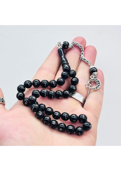 Gümüş Işlemeli Gürcistan Oltu Taşı Tesbih modelleri