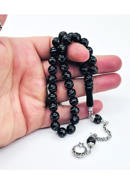 Gümüş Işlemeli Gürcistan Oltu Taşı Tesbih fırsatları