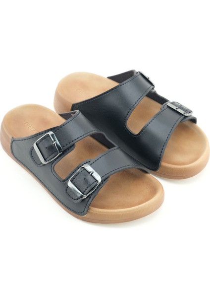 Kadın Yazlık Suni Deri Iki Kemer Cırt Cırtlı Ayarlanabilir Rahat Taban Günlük Terlik modelleri