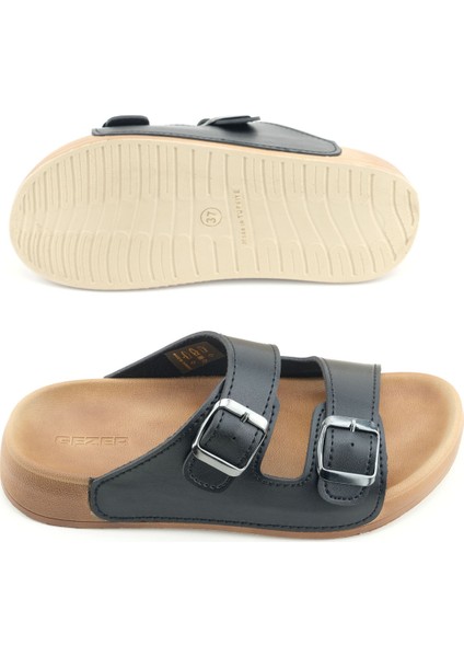Kadın Yazlık Suni Deri Iki Kemer Cırt Cırtlı Ayarlanabilir Rahat Taban Günlük Terlik indirimleri