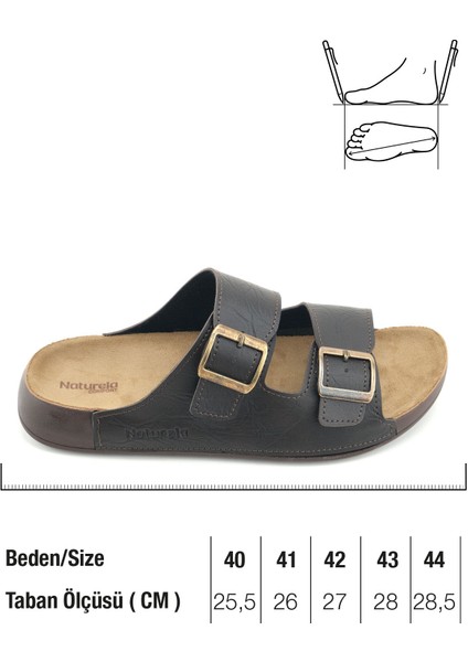 Naturela Comfort Erkek Yazlık Suni Deri Çift Toka Ayarlanabilir Rahat Taban Günlük Terlik fiyatları