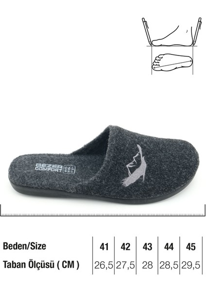 Erkek Kışlık Keçe Çıkarılabilir Cırt Cırtlı Iç Taban Rahat Ev Bahçe Terlik fiyatları