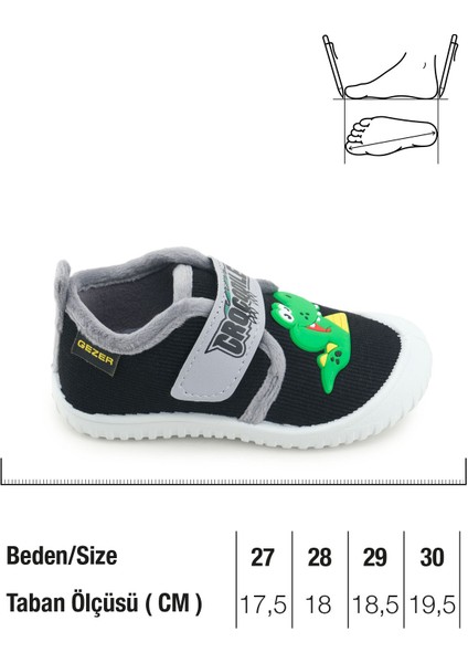 Erkek Çocuk Kışlık Tek Cırt Cırtlı Ayarlanabilir Rahat Taban Ev, Bahçe, Okul, Kreş Panduf Ayakkabı fiyatları