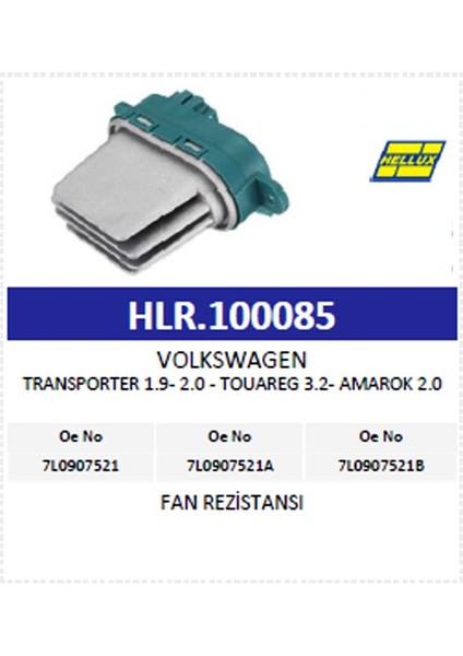 Fan Rezistansı Vw Transporter 1.9- 2.0 - Touareg 3 modelleri