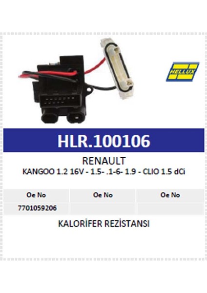 Kalorifer Rezistansı Renault Kangoo 1.2 16V - 1.5- modelleri