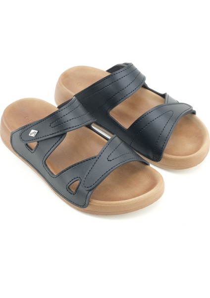 Kadın Yazlık Suni Deri Cırt Cırtlı Ayarlanabilir Rahat Taban Günlük Terlik modelleri