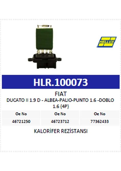 Kalorifer Rezistansı Fıat Ducato Iı 1.9 D - Albea- modelleri