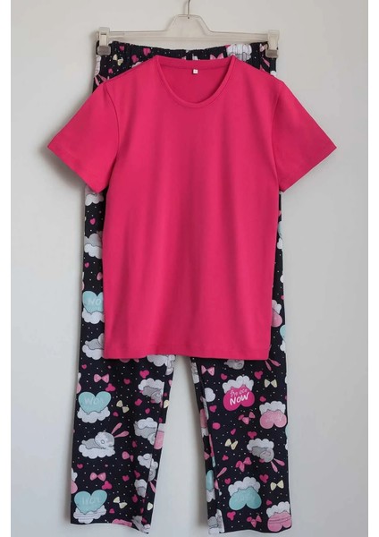 Bulut Desenli Pamuklu Pijama Takımı