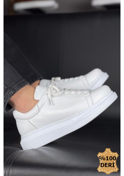Hakiki Deri Erkek Sneaker Ayakkabı Beyaz MN257 modelleri