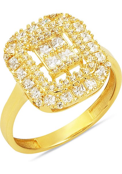 Baget Işıltılı 14 Ayar Altın Yüzük