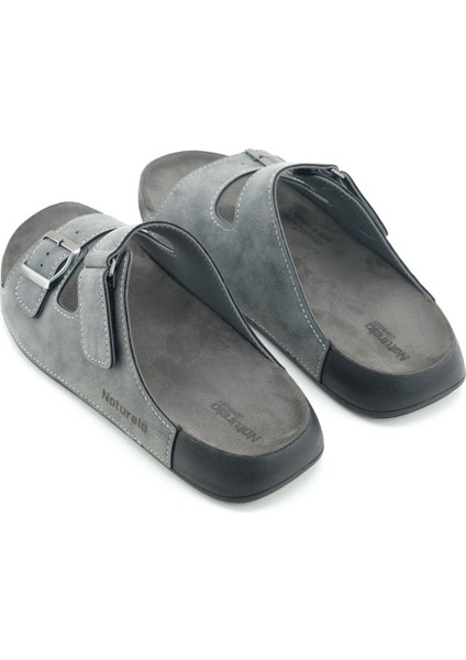 Naturela Comfort Erkek Yazlık Rahat Taban Suni Deri Tek Cırt Cırtlı Tek Tokalı Ayarlanabilir Günlük Terlik fırsatları