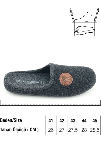 Erkek Kışlık Keçe Çıkarılabilir Iç Taban Rahat Ev Bahçe Gondol Terlik fiyatları