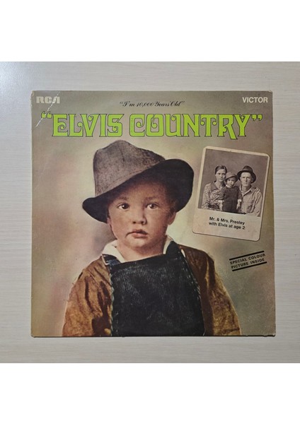 Elvis Presley - Elvis Country (I'm 10,000 Years Old) - Dönem Baskı Plak - Longplay - Lp