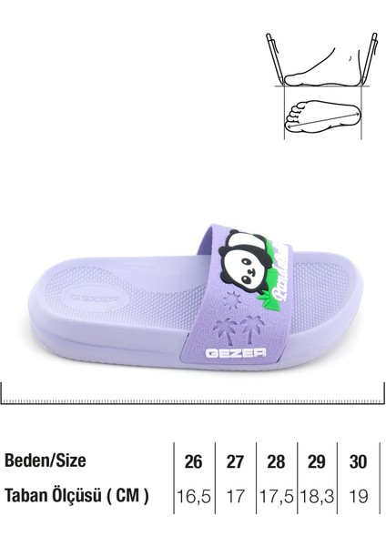 Panda Yazlık Kız Çocuk Pu Islak Zemine Uygun Rahat Taban Ev Bahçe Banyo Havuz Terlik fiyatları