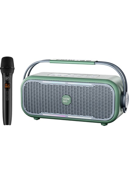 Nowgo C2 60W Taşınabilir Rgb Bluetooth Hoparlör Mikrofonlu Karaoke Parti Speaker Yeşil