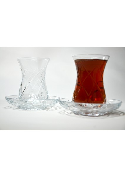 6 Kişilik Çay Seti Kristal/kesme Kare Dekor modelleri