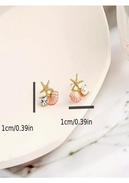 Incili ve Taşlı Deniz Kabuğu Küpe modelleri