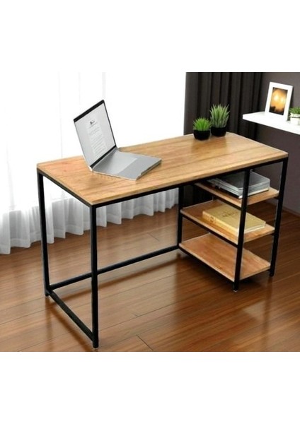 Gama Dekoratif Metal Masif Çam Ahşap Raflı Çalışma Masası fiyatları