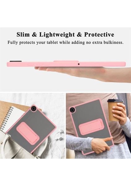 Samsung Galaxy Tab A9 Plus 11 Inc 2023 Uyumlu Yatay Stand Olabilen Antishock Köşe ve Kamera Korumalı Arka Yüzeyi Mat Threxi Kılıf SM-X210 SM-X216 SM-X218 fırsatları